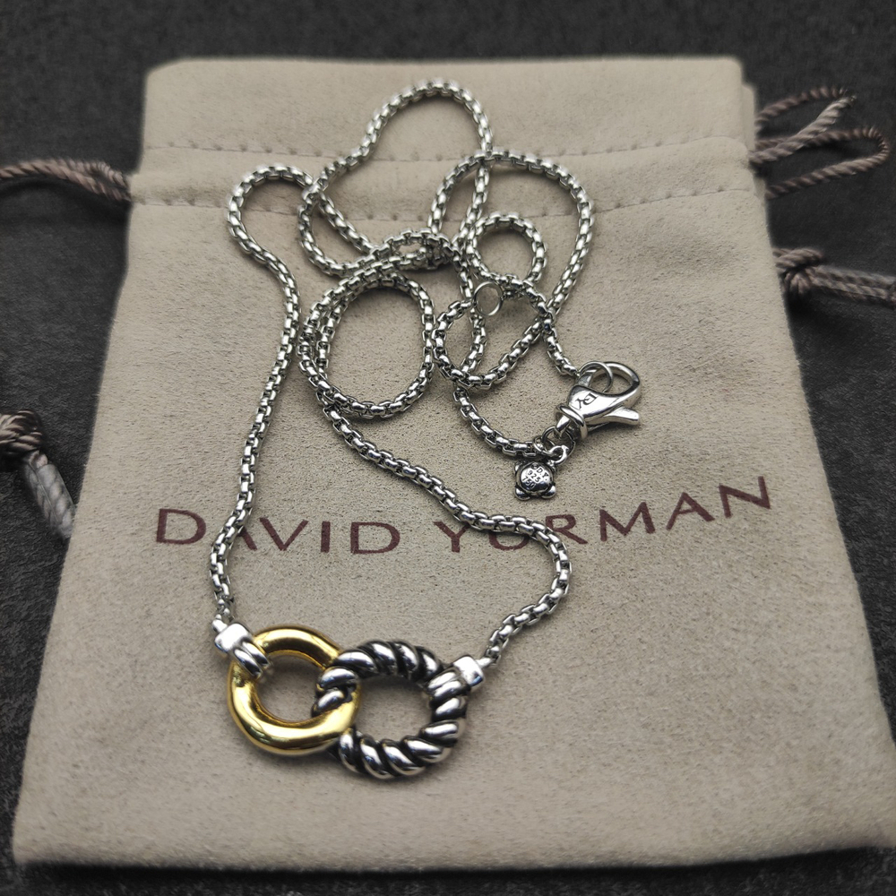 David Yurman Two-Color Horsebit Necklace